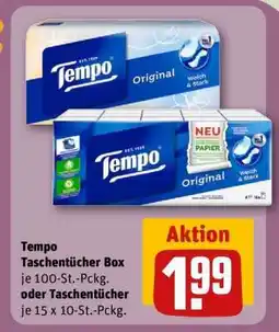 REWE Tempo Taschentücher Box Angebot