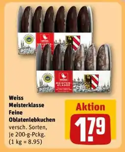 REWE Weiss Meisterklasse Feine Oblatenlebkuchen Angebot