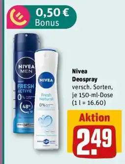 REWE Nivea Deospray Angebot