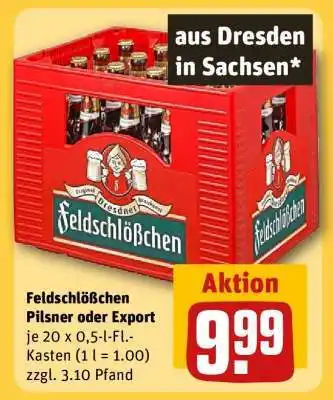 REWE Feldschlößchen Pilsner oder Export Angebot