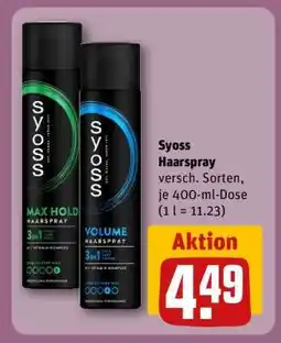 REWE SYOSS Haarspray Angebot