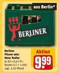 REWE Berliner Pilsner oder Natur Radler Angebot
