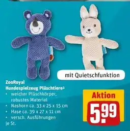 REWE ZooRoyal Hundespielzeug Plüschtiere Angebot