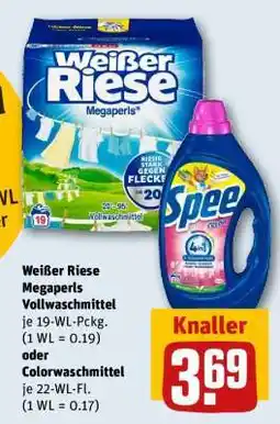 REWE Weißer Riese Megaperls Vollwaschmittel Angebot