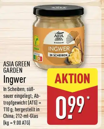 Aldi Nord ASIA GREEN GARDEN Ingwer Angebot