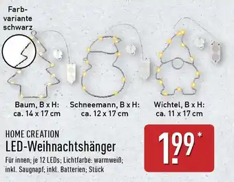 Aldi Nord HOME CREATION LED-Weihnachtshänger Angebot