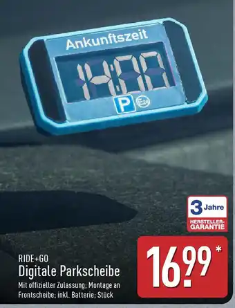 Aldi Nord RIDE+GO Digitale Parkscheibe Angebot