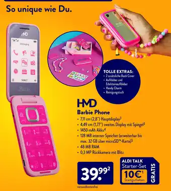 Aldi Nord HMD Barbie Phone Angebot