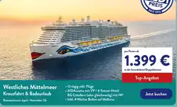 Aldi Nord Westliches Mittelmeer Kreuzfahrt & Badeurlaub Angebot