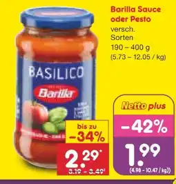 Netto Marken-Discount Barilla Pasta Sauce Basilico Angebot