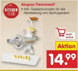Netto Marken-Discount Kitchen Club Aluguss Fleischwolf Angebot
