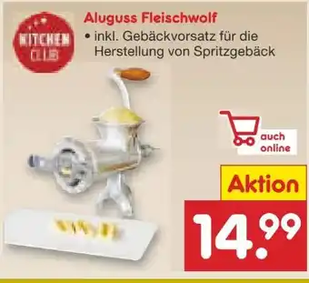 Netto Marken-Discount Kitchen Club Aluguss Fleischwolf Angebot