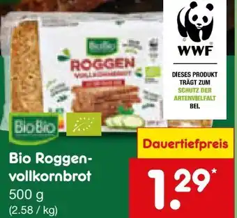 Netto Marken-Discount BioBio Bio-Roggen Vollkornbrot Angebot