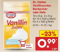 Netto Marken-Discount Dr. Oetker Vanillin Zucker Angebot