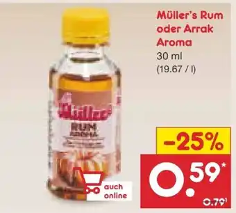 Netto Marken-Discount Müller Rum Aroma Angebot