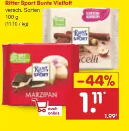 Netto Marken-Discount Ritter Sport Bunte Vielfalt Marzipan Angebot