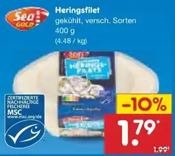 Netto Marken-Discount Seagold Heringsfilets Angebot