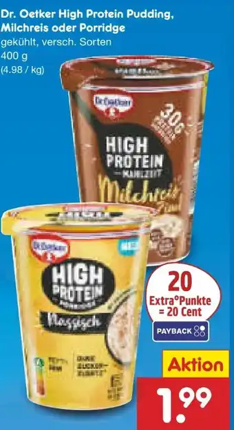 Netto Marken-Discount Dr. Oetker High Protein-Pudding Angebot