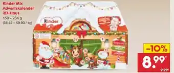 Netto Marken-Discount Ferrero Kinder Mix Adventskalender 3D-Haus Angebot
