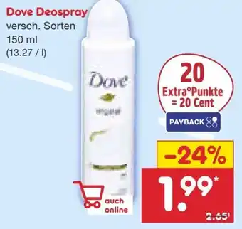 Netto Marken-Discount Dove Deospray Angebot