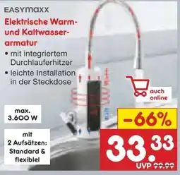 Netto Marken-Discount easy! MAXX Elektrische Warm- & Kaltwasserarmatur Angebot