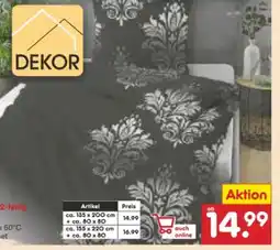 Netto Marken-Discount Dekor Biber-Bettwäsche Angebot