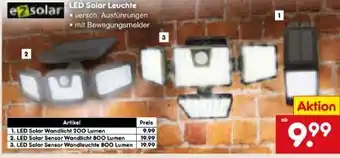 Netto Marken-Discount EzSolar LED-Solar-Leuchte Angebot