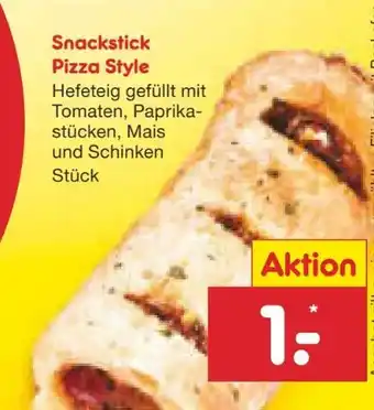 Netto Marken-Discount Netto Backstube Snackstick Pizza Style Angebot