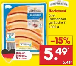 Netto Marken-Discount Hofmaier Bockwurst Angebot