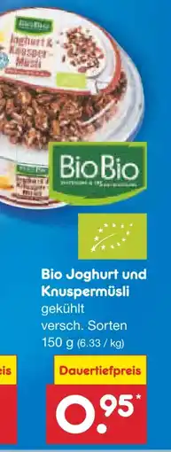 Netto Marken-Discount BioBio Bio-Joghurt & Knuspermüsli Angebot