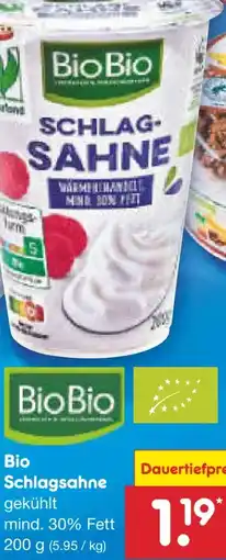 Netto Marken-Discount BioBio Bio-Schlagsahne Angebot