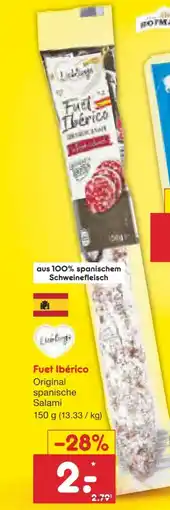 Netto Marken-Discount Lieblings Fuet Iberico spanische Salami Angebot