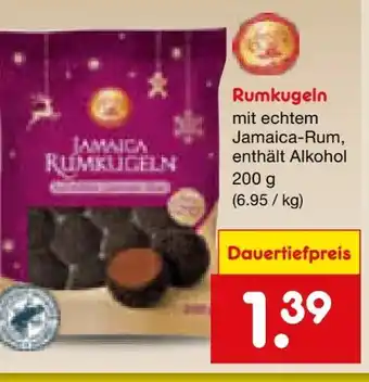 Netto Marken-Discount Santa Claus in Town Jamaica Rumkugeln Angebot