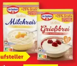 Lidl Dr. Oetker Milchreis Vanille-Geschmack Angebot
