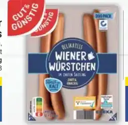 E-Center Gut & Günstig Delikatess Wiener Würstchen Angebot