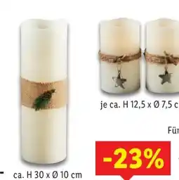 Lidl Livarno Home LED-Echtwachskerze Angebot