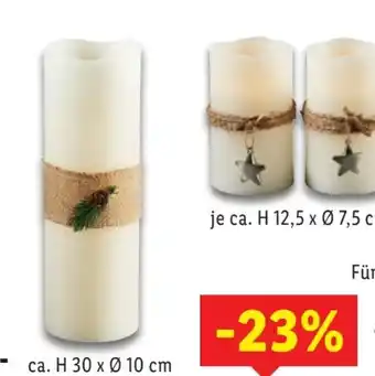 Lidl Livarno Home LED-Echtwachskerze Angebot