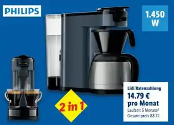 Lidl Philips Senseo Switch HD7891/74 Angebot