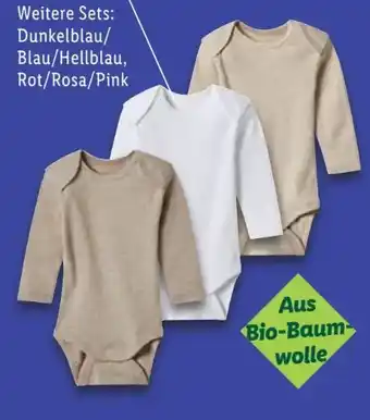 Lidl Lupilu 3 Baby-Bodys Angebot