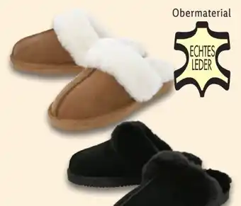 Lidl Esmara Damen Lammfell-Hausschuhe Angebot