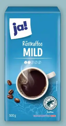 REWE Center ja! Röstkaffee Mild Angebot