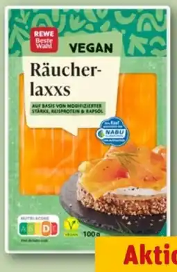 REWE Center Rewe Beste Wahl Räucherlaxxs vegan Angebot