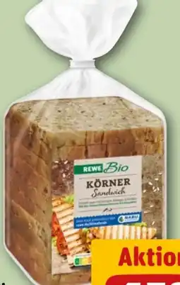 REWE Center Rewe Bio Bio-Körner-Sandwich Angebot