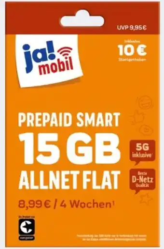 REWE ja! Mobil Prepaid Smart Paket Angebot