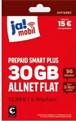 REWE ja! Mobil Prepaid Smart Paket Plus Angebot