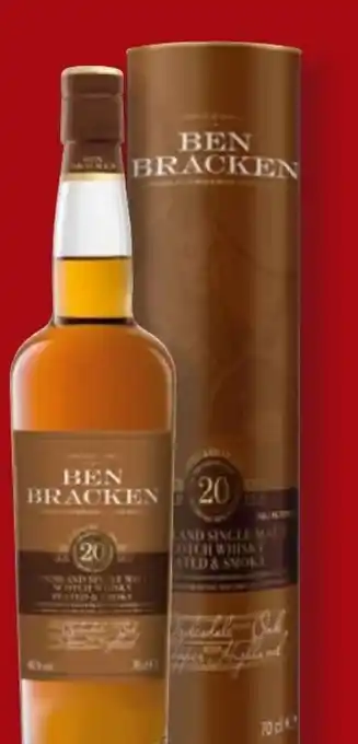 Lidl Ben Bracken Highland Peated Single Malt Scotch Whisky 20 Jahre Angebot