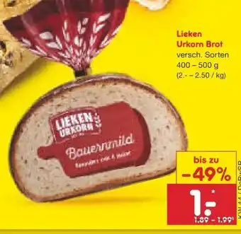 Netto Marken-Discount Lieken Urkorn Brote Angebot