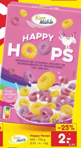 Netto Marken-Discount Korn Mühle Happy Hoops Angebot