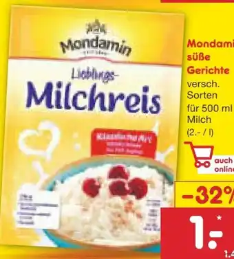 Netto Marken-Discount Mondamin Süße Gerichte Angebot