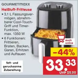 Netto Marken-Discount Gourmetmaxx Heißluft-Fritteuse Angebot